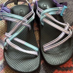 Chaco Sandals with Purple and Blue Straps